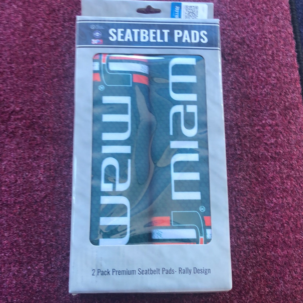 Miami Hurricane Seat Belt Pads